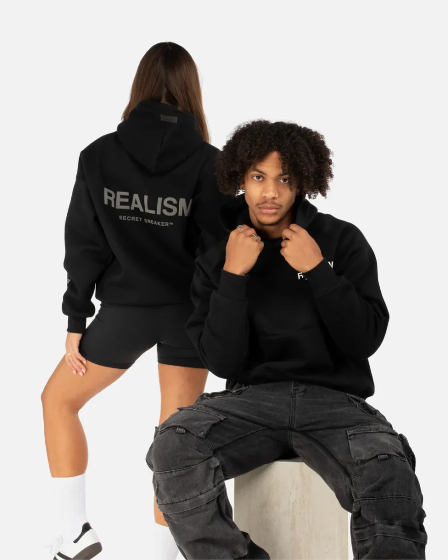 SSS REALISM COURT BOXY BLACK HOODIEs - Image 3