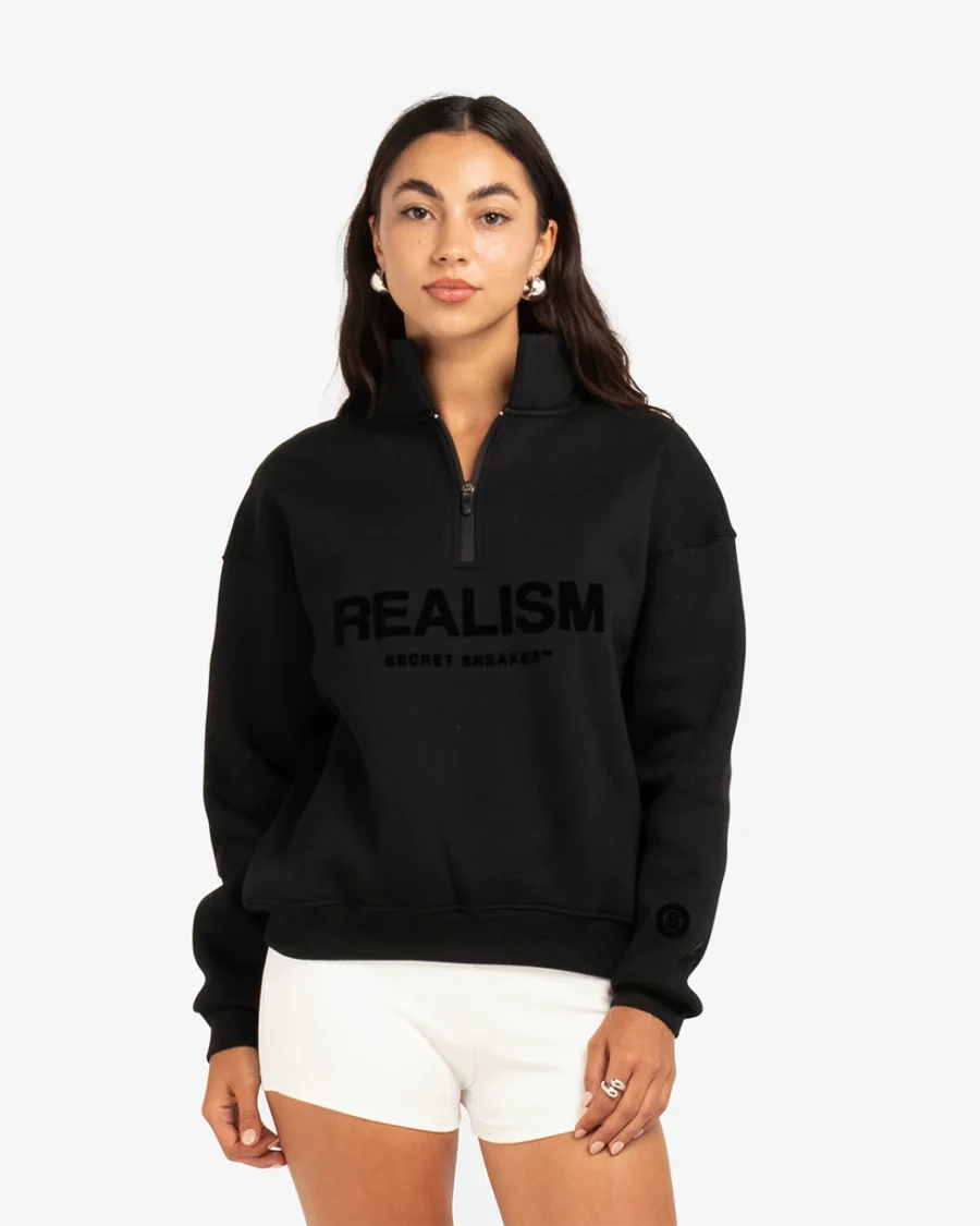 SSS REALISM IDOL HALF ZIP BLACK SWEATERs - Image 3