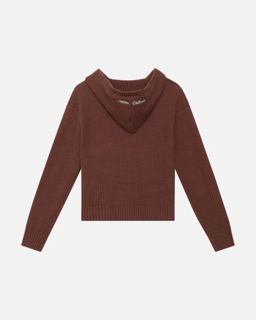 SSS REALISM VIVANT KNIT ZIP REDWOOD HOODIEs - Image 2