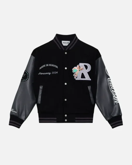 REALISM HOMECOMING VARSITY JACKET BLACKs