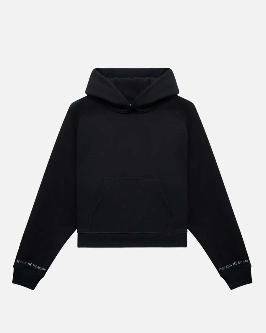 SSS REALISM GLIMMER LOGO BLACK HOODIEs