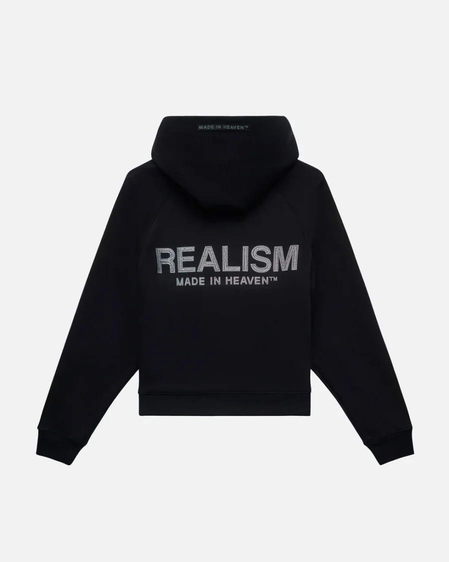 SSS REALISM GLIMMER LOGO BLACK HOODIEs - Image 2