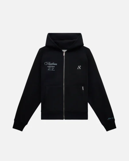 SSS REALISM HALO ZIP BLACK HOODIEs