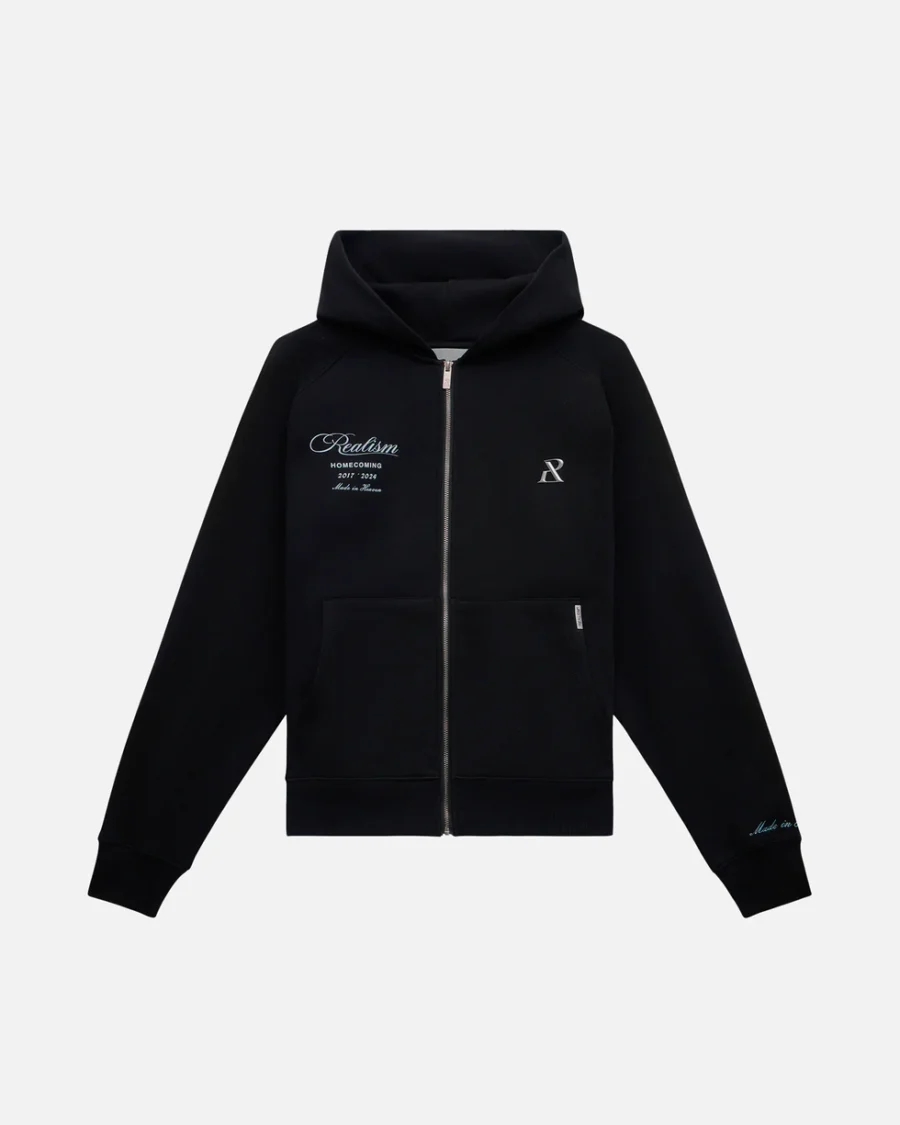 SSS REALISM HALO ZIP BLACK HOODIEs