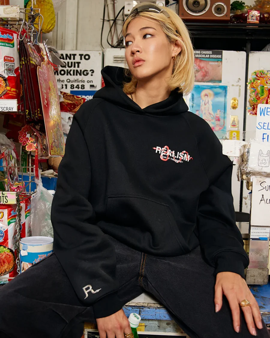 SSS REALISM SNAKE LOGO BLACK HOODIEs - Image 3