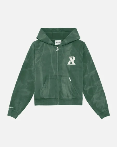 SSS REALISM LEGACY ZIP HOODIE WASHED MOSS