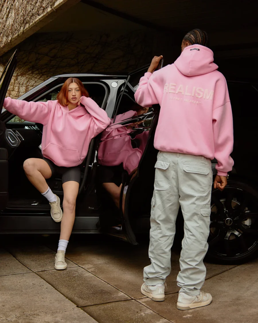 SSS REALISM COURT BOXY CANDY PINK HOODIEs - Image 3