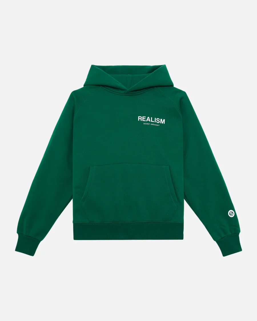 SSS REALISM BACK LOGO GREEN HOODIE PINEs