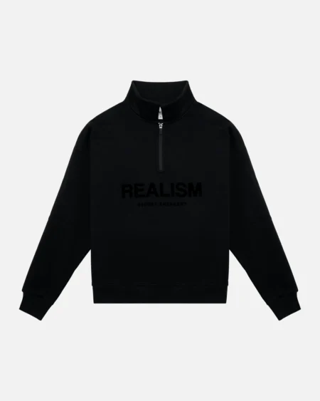 SSS REALISM IDOL HALF ZIP BLACK SWEATERs