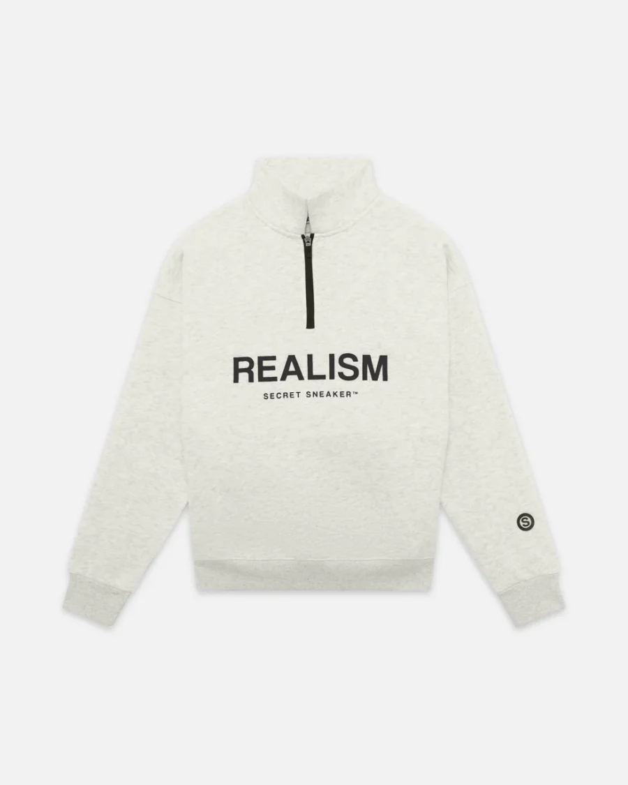 SSS REALISM IDOL HALF ZIP OATMEAL SWEATERs