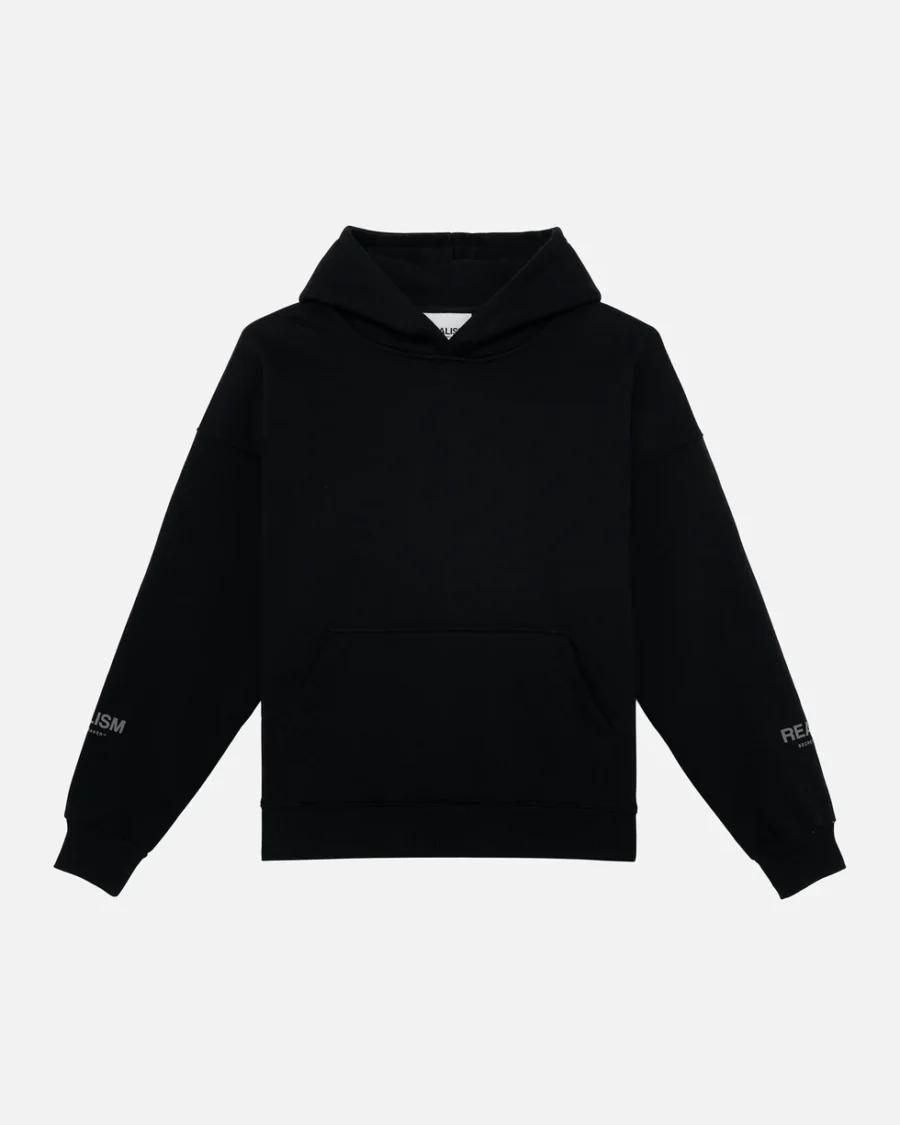 SSS REALISM COURT BOXY BLACK HOODIEs