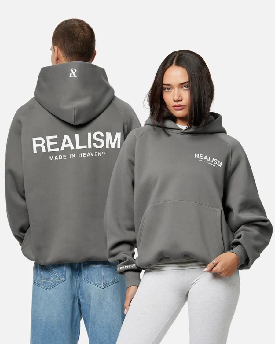 SSS REALISM HEAVEN LOGO COOL GREY HOODIEs - Image 3