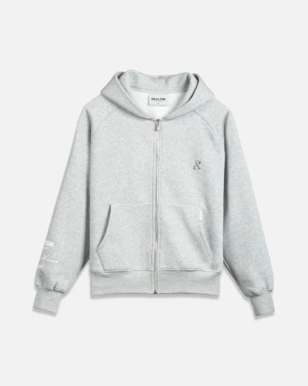 SSS REALISM RADIANT ZIP GREY MARLE HOODIEs