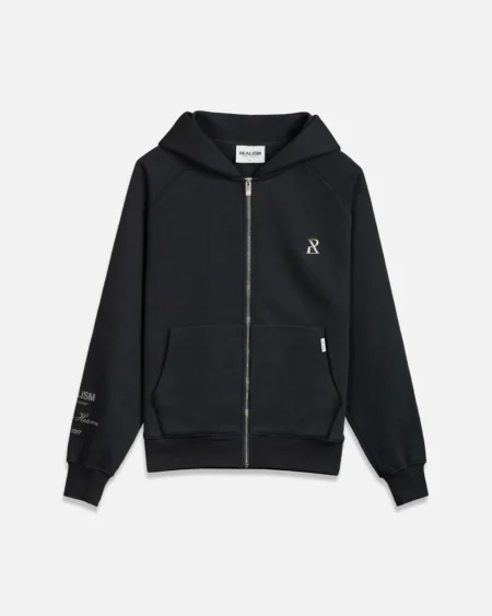 SSS REALISM RADIANT ZIP BLACK HOODIEs