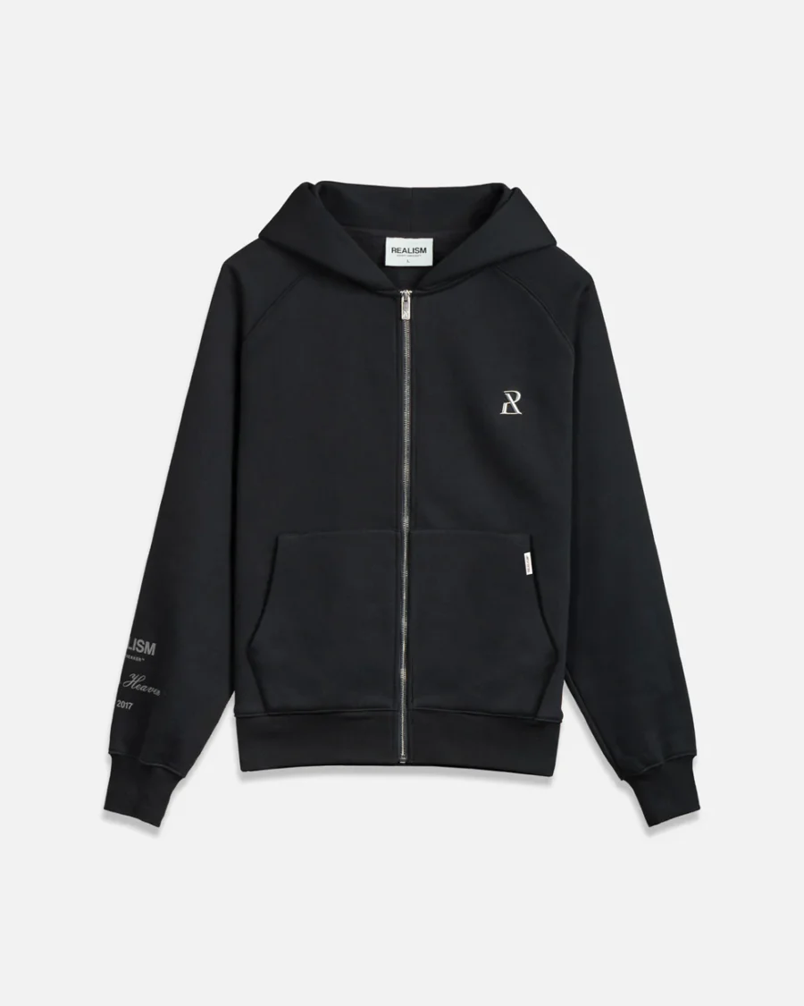 SSS REALISM RADIANT ZIP BLACK HOODIEs