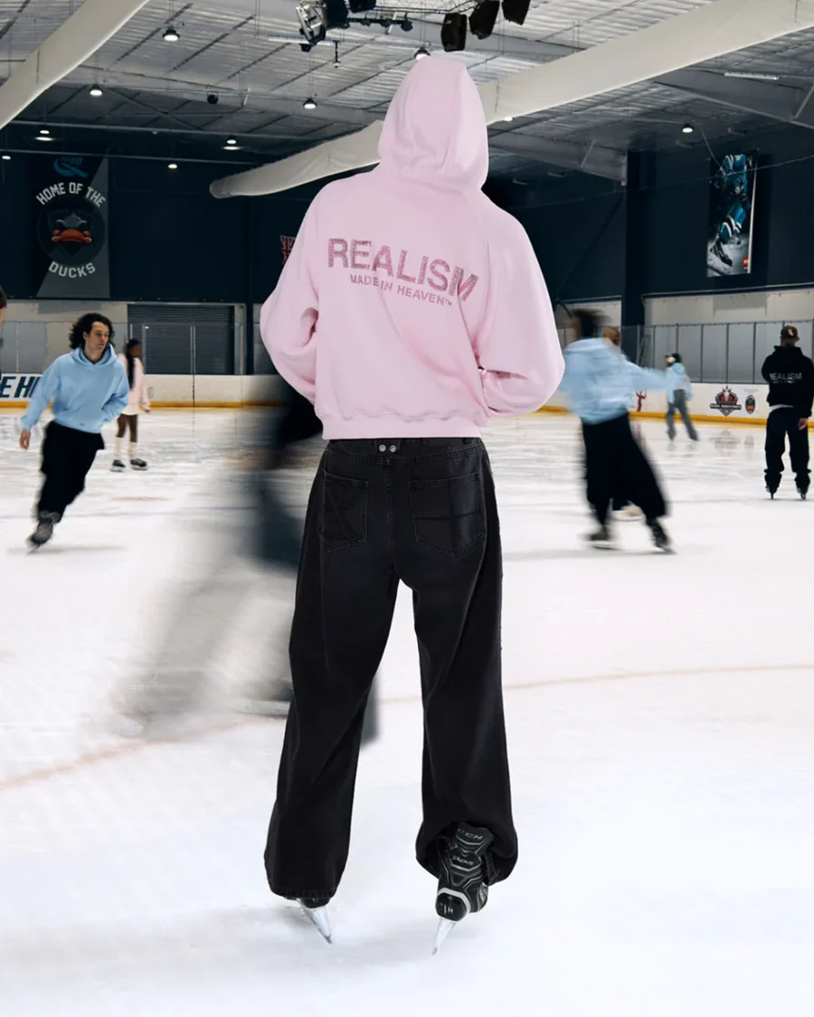 SSS REALISM GLIMMER LOGO POWDER PINK HOODIEs - Image 3