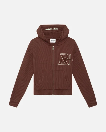 SSS REALISM VIVANT KNIT ZIP REDWOOD HOODIEs